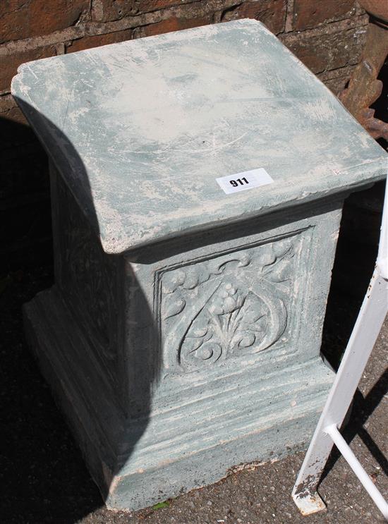 Square stone pedestal